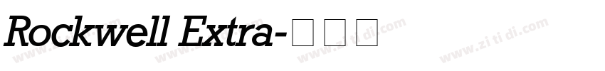 Rockwell Extra字体转换